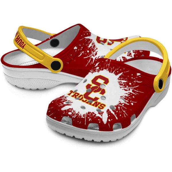 Customized USC Trojans Splash Art Crocs Latest Model