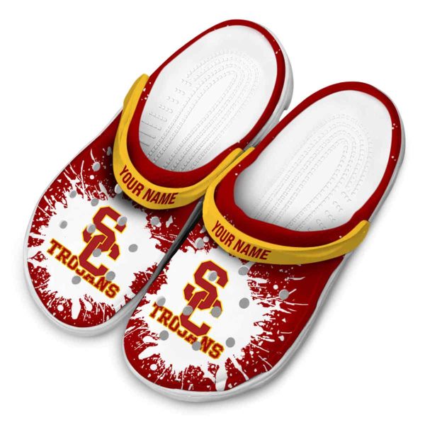 Customized USC Trojans Splash Art Crocs Trendy