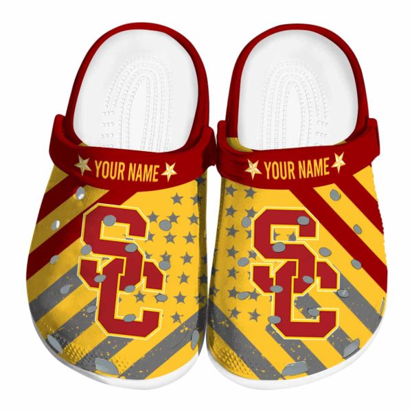 Customized USC Trojans Star Spangled Graphic Crocs Best selling