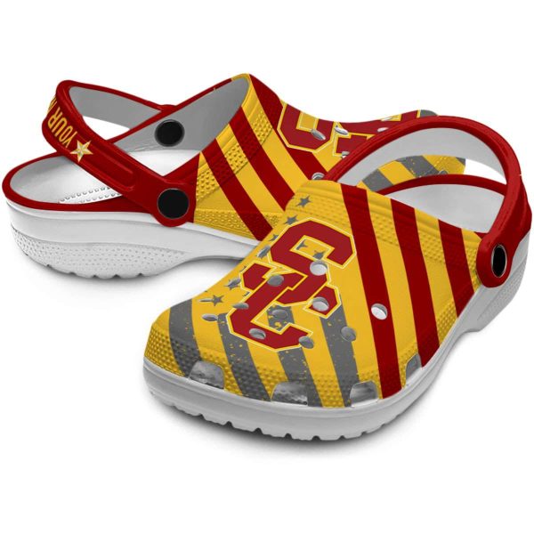 Customized USC Trojans Star Spangled Graphic Crocs Latest Model