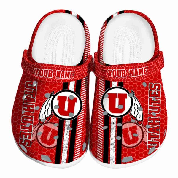 Customized Utah Utes Contrasting Stripes Crocs Best selling