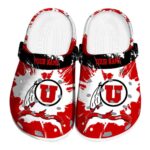 Customized Utah Utes Splatter Pattern Crocs Best selling