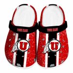 Customized Utah Utes Vertical Stripes Crocs Best selling
