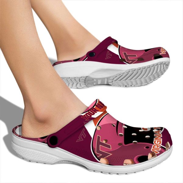 Customized Virginia Tech Hokies Baseball Helmet Crocs High quality