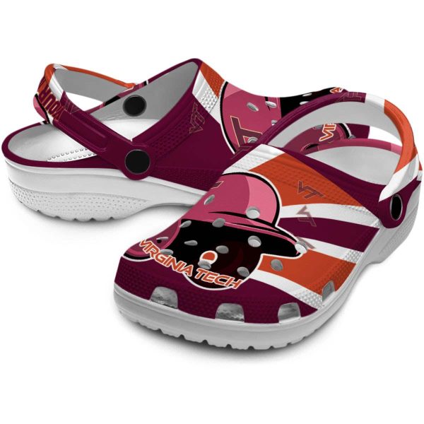Customized Virginia Tech Hokies Baseball Helmet Crocs Latest Model