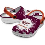 Customized Virginia Tech Hokies Splash Art Crocs Best selling