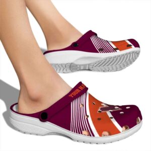 Customized Virginia Tech Hokies Vibrant Dual Tone Crocs High quality