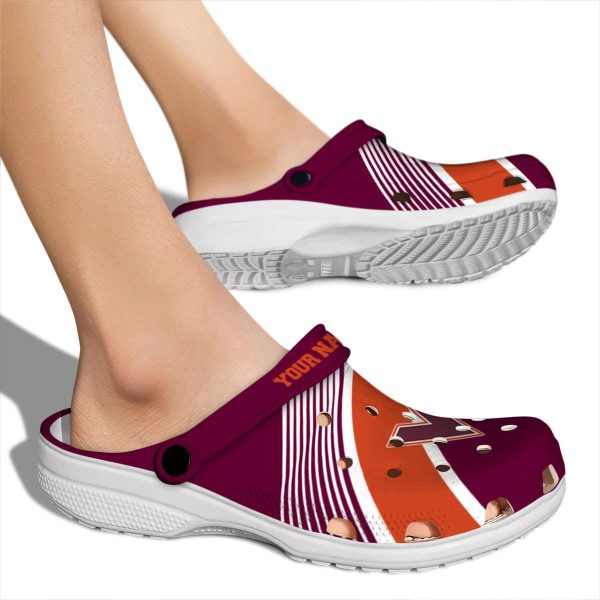 Customized Virginia Tech Hokies Vibrant Dual Tone Crocs High quality