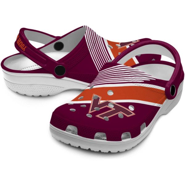 Customized Virginia Tech Hokies Vibrant Dual Tone Crocs Latest Model