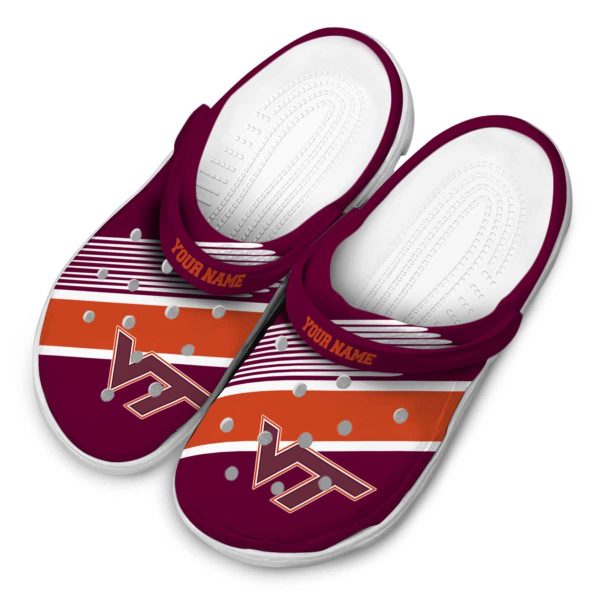 Customized Virginia Tech Hokies Vibrant Dual Tone Crocs Trendy