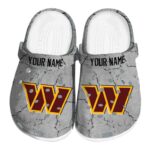 Customized Washington Commanders Cracked Texture Crocs Best selling