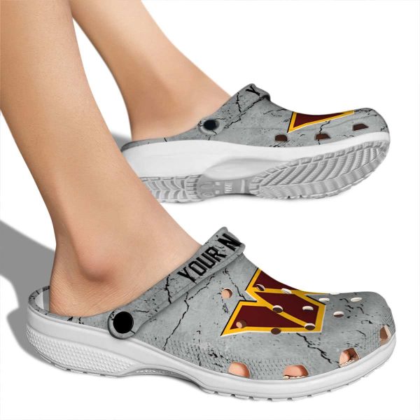 Customized Washington Commanders Cracked Texture Crocs High quality
