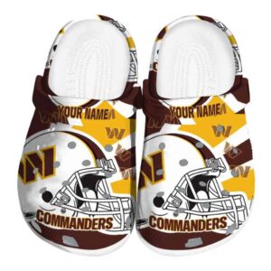 Customized Washington Commanders Football Helmet Crocs Best selling