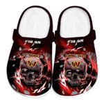 Customized Washington Commanders Gothic Skull Crocs Best selling