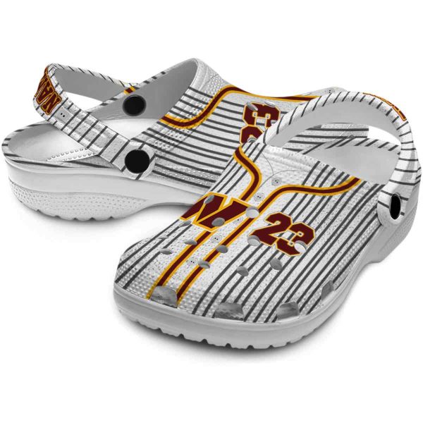 Customized Washington Commanders Pinstripe Pattern Crocs Latest Model