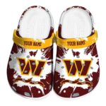 Customized Washington Commanders Splatter Pattern Crocs Best selling