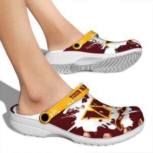 Customized Washington Commanders Splatter Pattern Crocs High quality