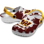 Customized Washington Commanders Splatter Pattern Crocs Best selling