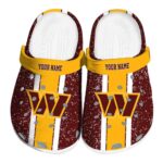 Customized Washington Commanders Vertical Stripes Crocs Best selling