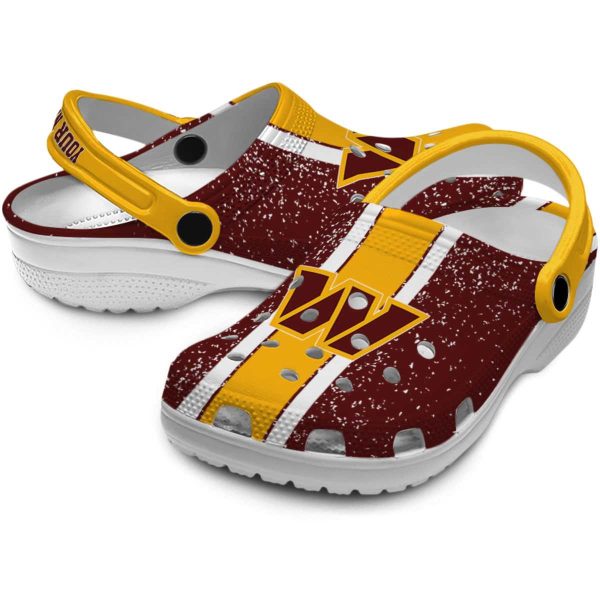 Customized Washington Commanders Vertical Stripes Crocs Latest Model