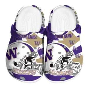 Customized Washington Huskies Football Helmet Crocs Best selling