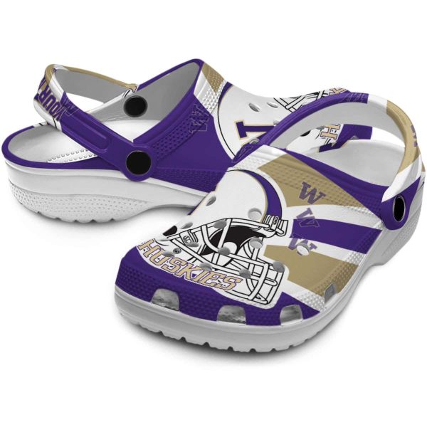 Customized Washington Huskies Football Helmet Crocs Latest Model