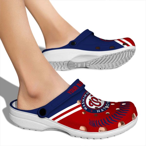 Customized Washington Nationals Baseball Motif Crocs High quality