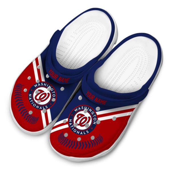 Customized Washington Nationals Baseball Motif Crocs Trendy