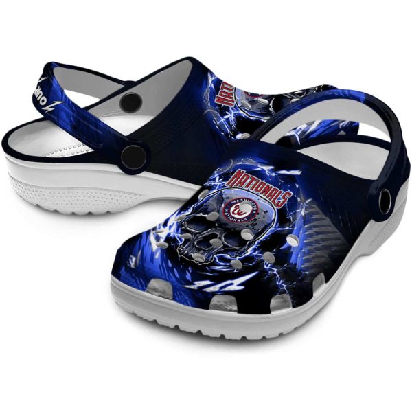 Customized Washington Nationals Gothic Skull Crocs Latest Model