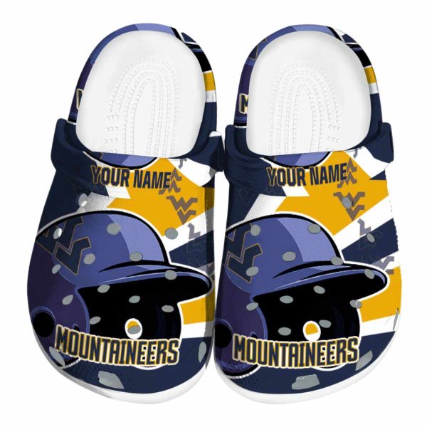 Customized West Virginia Mountaineers Baseball Helmet Crocs Best selling