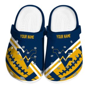 Customized West Virginia Mountaineers Football Motif Crocs Best selling