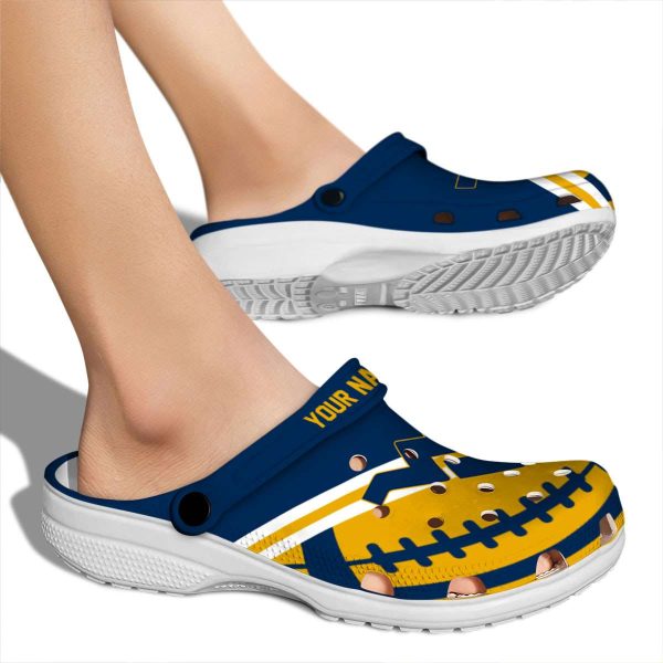Customized West Virginia Mountaineers Football Motif Crocs High quality