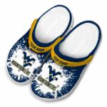 Customized West Virginia Mountaineers Splash Art Crocs Best selling