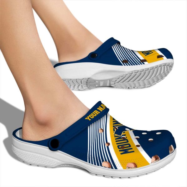 Customized West Virginia Mountaineers Vibrant Dual Tone Crocs High quality