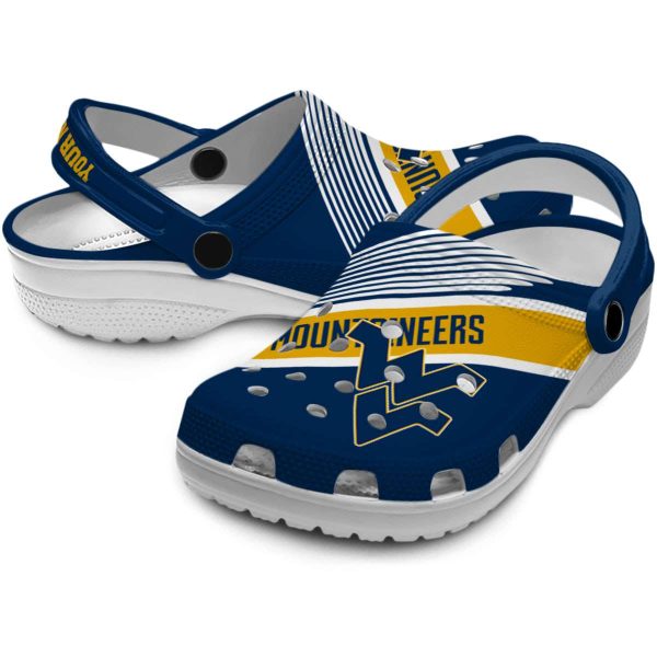 Customized West Virginia Mountaineers Vibrant Dual Tone Crocs Latest Model