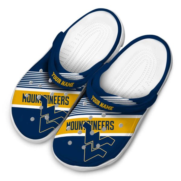 Customized West Virginia Mountaineers Vibrant Dual Tone Crocs Trendy