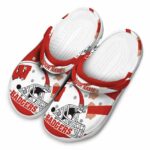 Customized Wisconsin Badgers Football Helmet Crocs Best selling