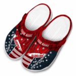 Customized Wisconsin Badgers Star Spangled Side Pattern Crocs Best selling