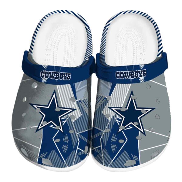 Dallas Cowboys Geometric Background Crocs Best selling