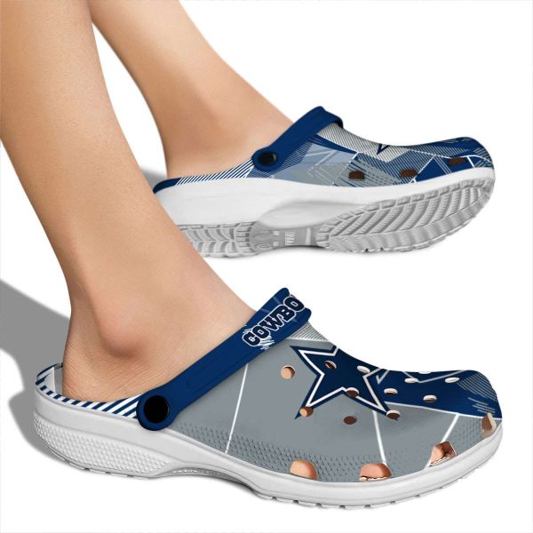 Dallas Cowboys Geometric Background Crocs High quality