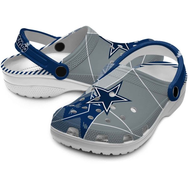 Dallas Cowboys Geometric Background Crocs Latest Model
