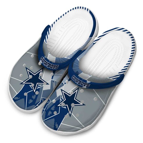 Dallas Cowboys Geometric Background Crocs Trendy