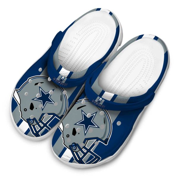 Dallas Cowboys Helmet Stripes Crocs Trendy