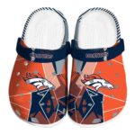 Denver Broncos Geometric Background Crocs Best selling