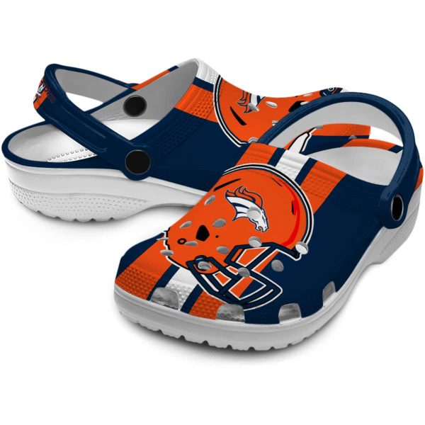 Denver Broncos Helmet Stripes Crocs Latest Model
