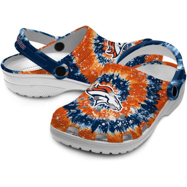 Denver Broncos Radiant Burst Effect Crocs Latest Model