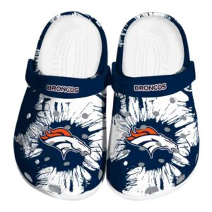 Denver Broncos Splatter Graphics Crocs Best selling