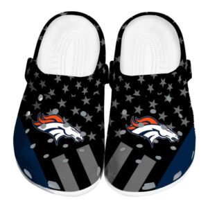 Denver Broncos Stellar Stripes Theme Crocs Best selling