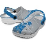 Detroit Lions Geometric Background Crocs Best selling