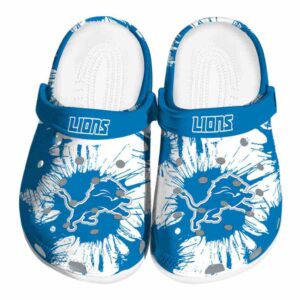 Detroit Lions Splatter Graphics Crocs Best selling